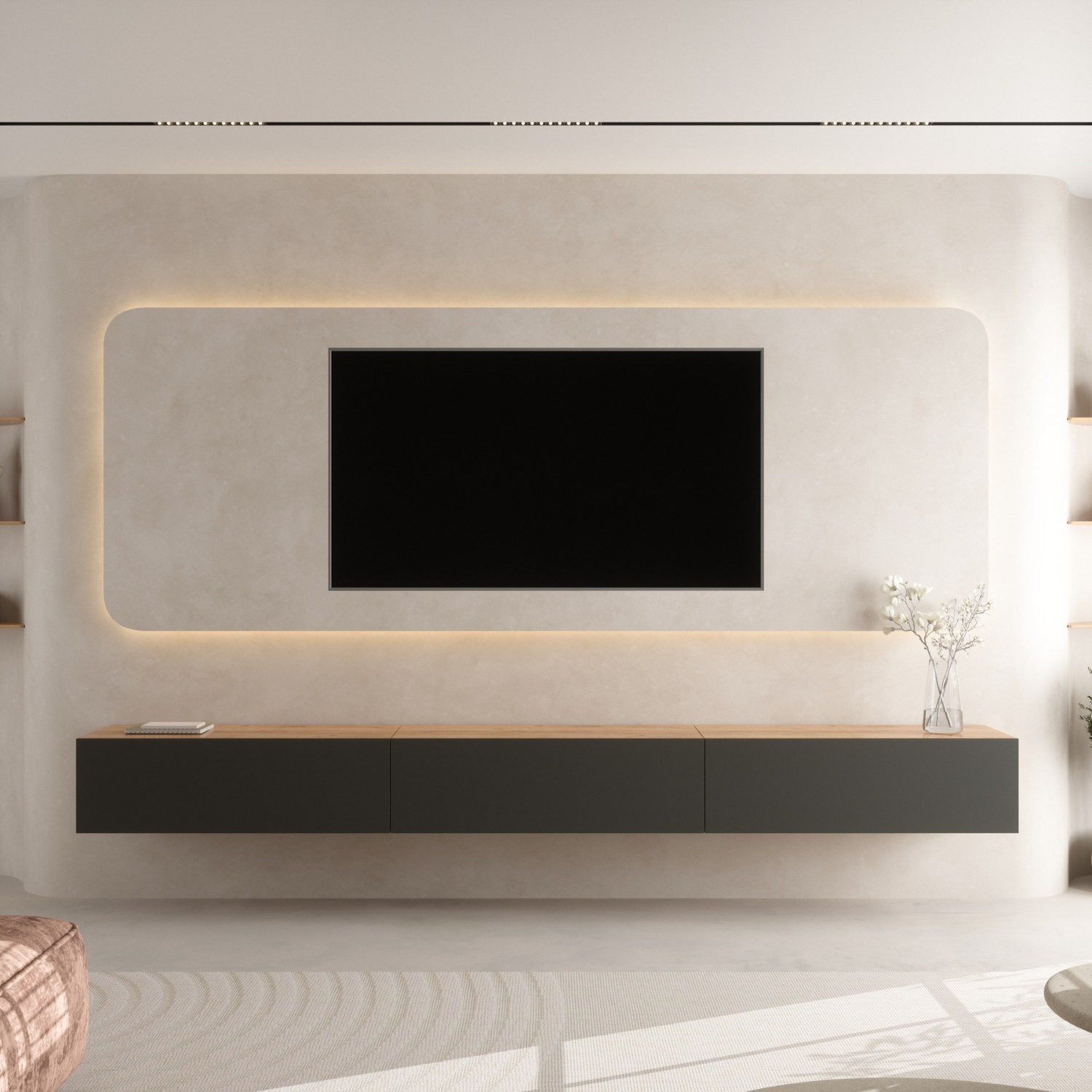 Planetmöbel TV-Board WEST (TV Lowboard, Fernsehschrank hängend oder stehend günstig online kaufen