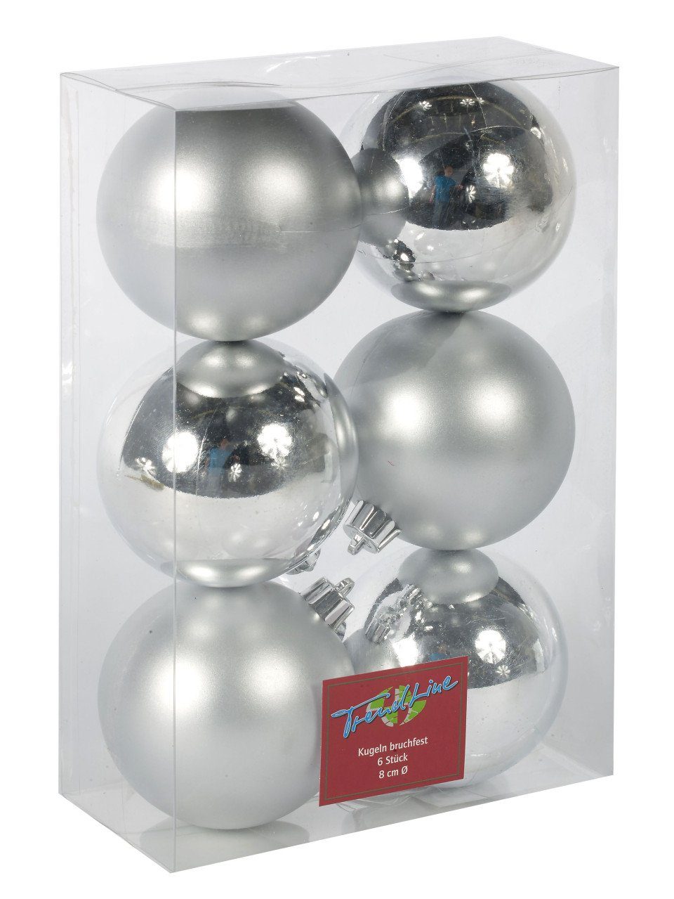 Trend Line Christbaumschmuck Trendline Weihnachtskugeln bruchfest, langlebig Ø