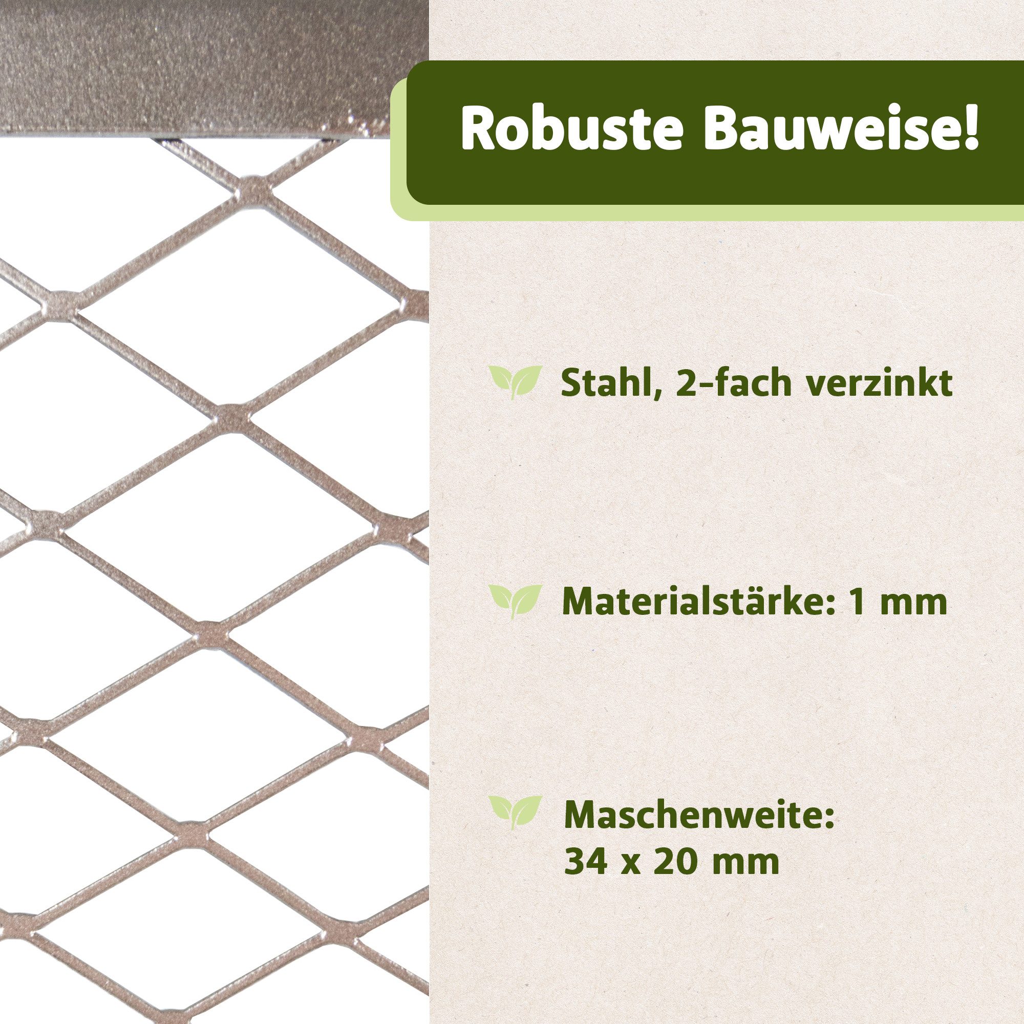 NATIV Komposter Komposter, Metallkomposter, Drahtkomposter, BxTxH: 80x80x70 cm, 448 l, Stecksystem, In zwei verschiedenen Größen erhältlich