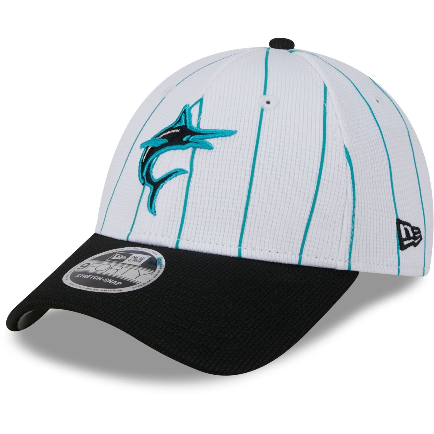 Casquette Ajustée à Profil Bas 59FIFTY Miami Marlins New Era Royal White Logo Low Profile 59fifty Fitted Hat