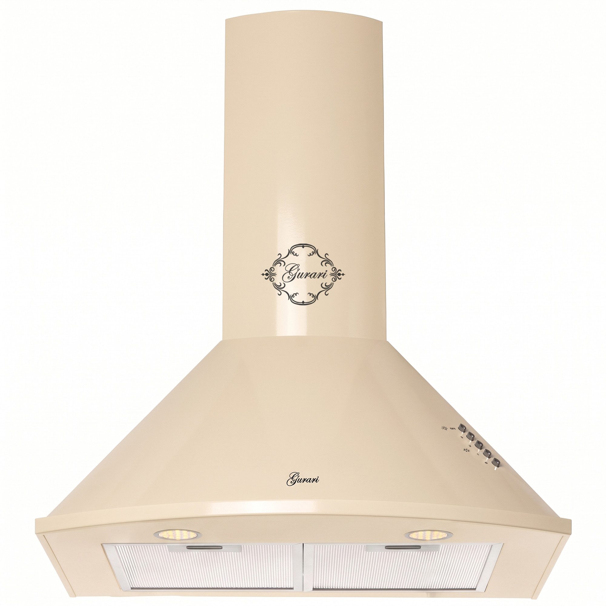 GURARI Wandhaube Dunstabzugshaube GCH C 046 BG 6 N 60 cm Creme Wandhaube Abzugshaube 1000m³/h