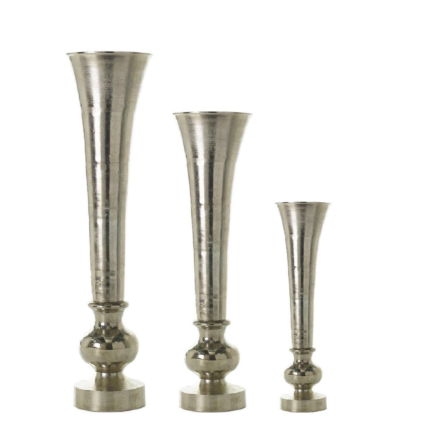 baario Bodenvase silber, ROMA Aluminium hoch groß Antik Pokalvase Dekovase XXL Bodenvase Design