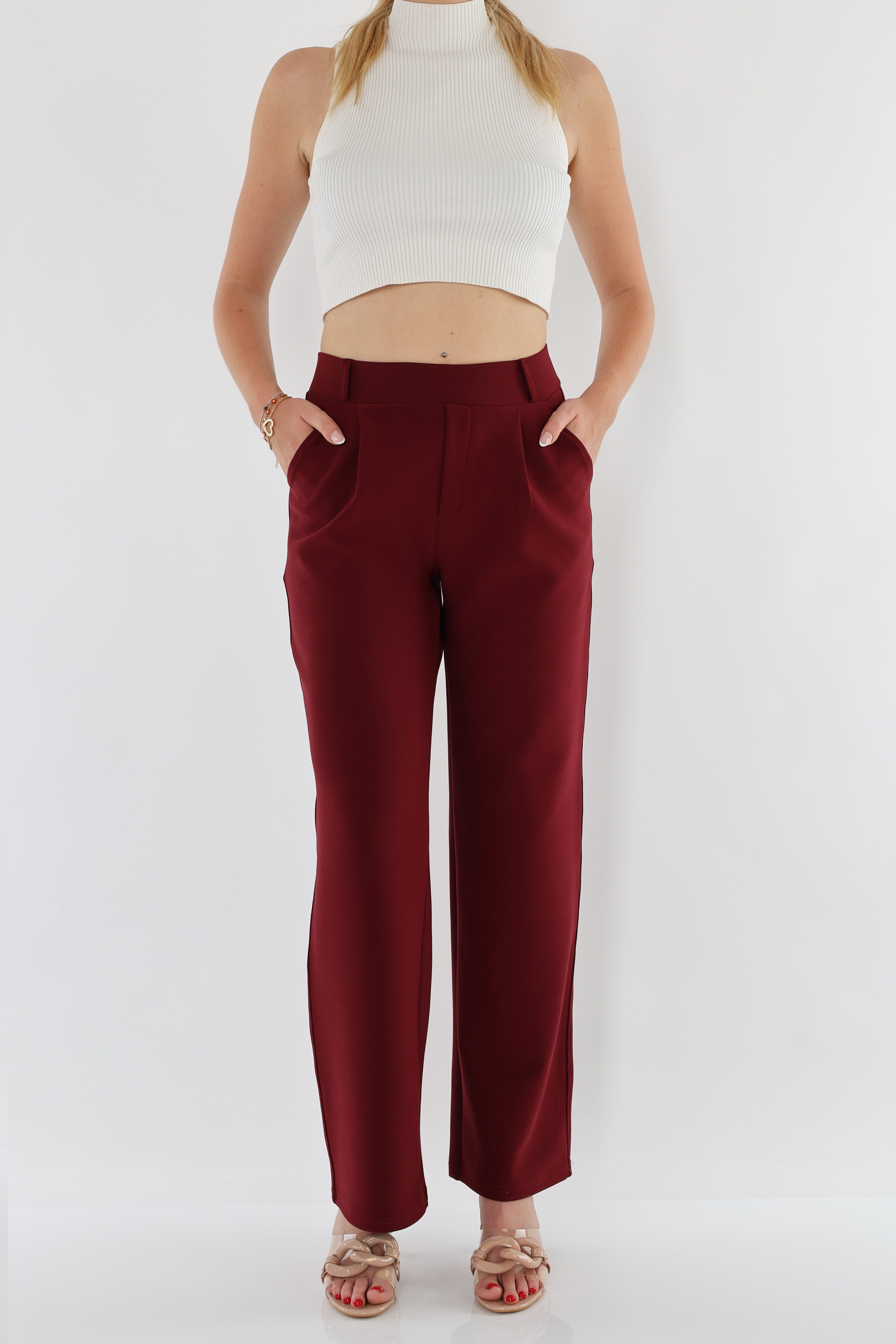 MIRROSI Stretch-Hose Damen Hose mit breitem günstig online kaufen