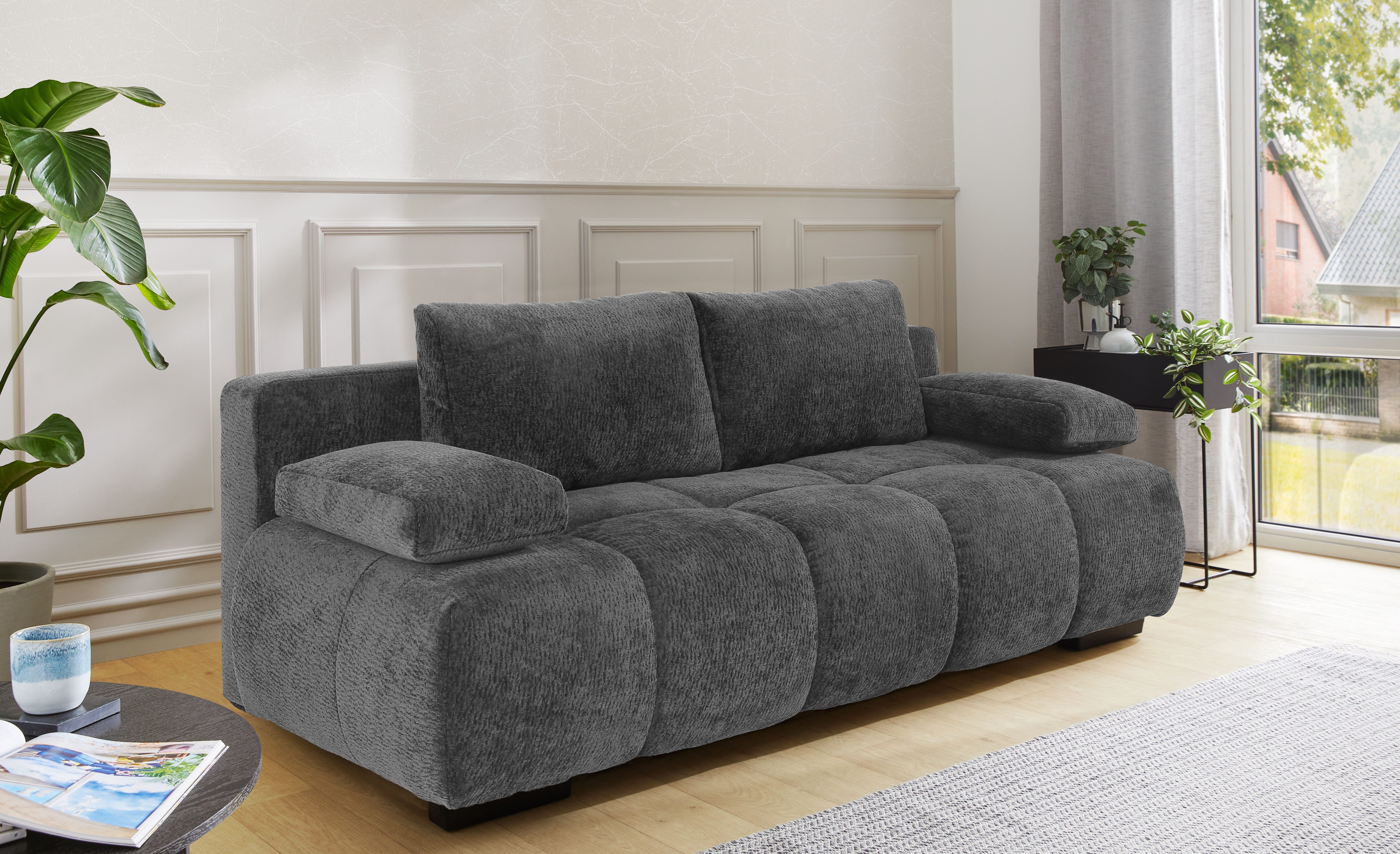 Jockenhöfer Gruppe Schlafsofa Reno, mit Gästebettfunktion und Bettkasten, Kuschelstoff