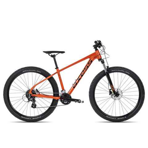 Axess Mountainbike DEBRIS, 16 Gang Shimano RD-M360 Acera 8 Schaltwerk, Kettenschaltung, MTB-Hardtail Herrenrad rot/orange