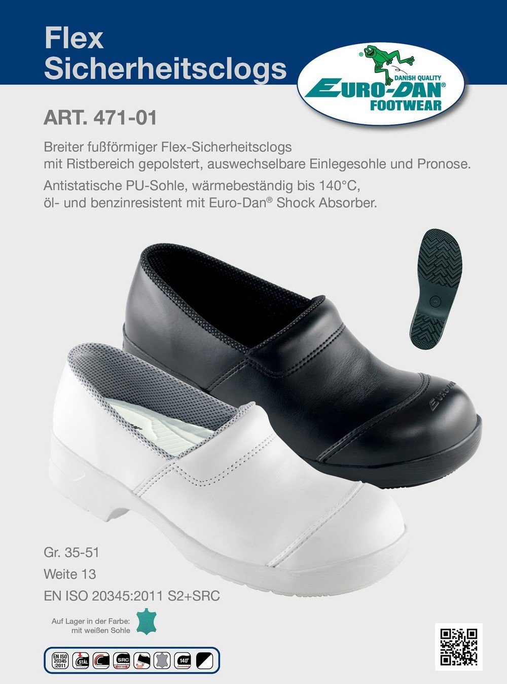 Euro-Dan 471-01 FLEX Clog Sicherheitsclogs, geschlossen günstig online kaufen