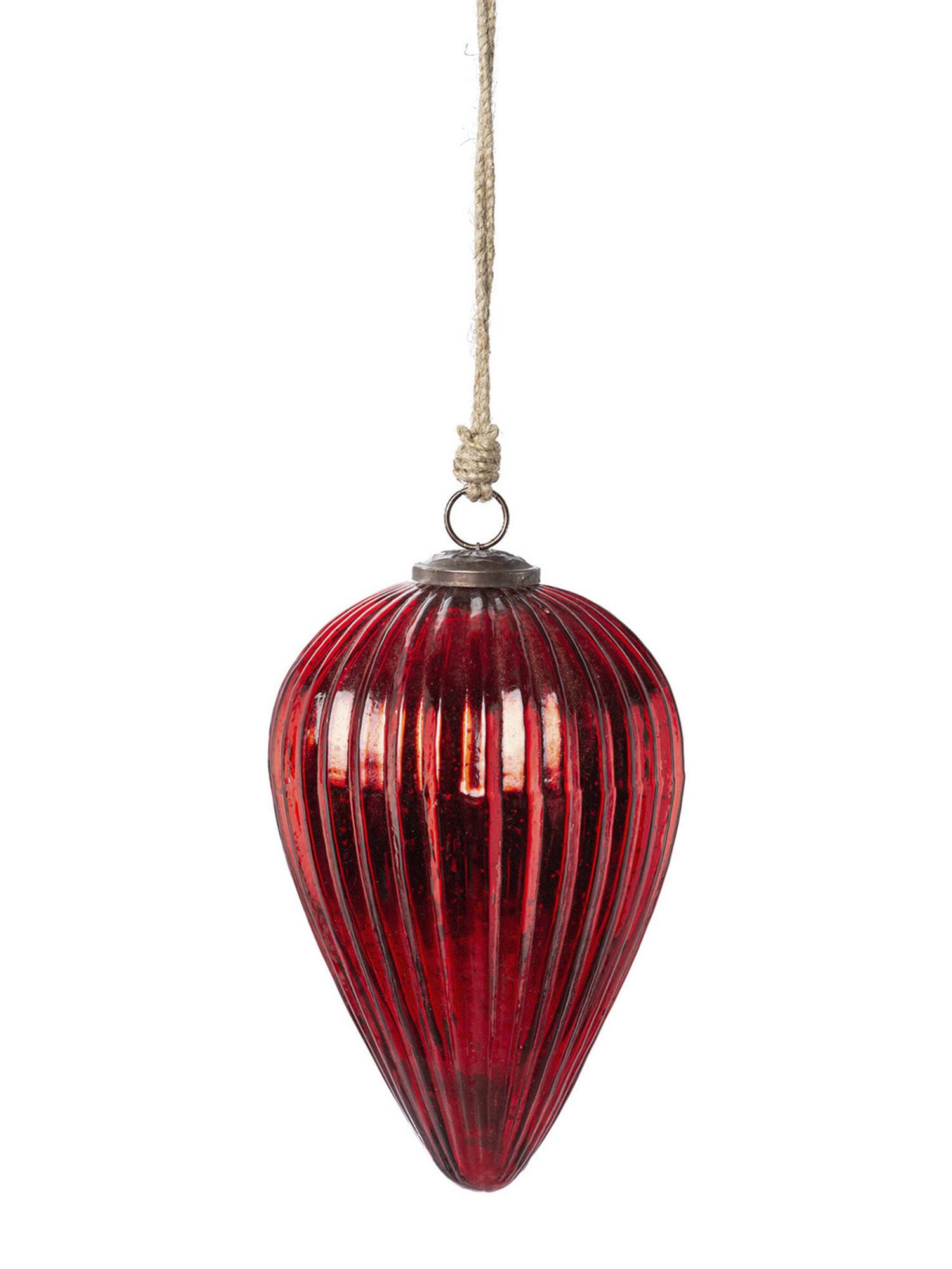 Georg Stiels Weihnachtsbaumkugel aus Glas, Antik wirkender Zapfen, stilisierter Zapfen-Körper