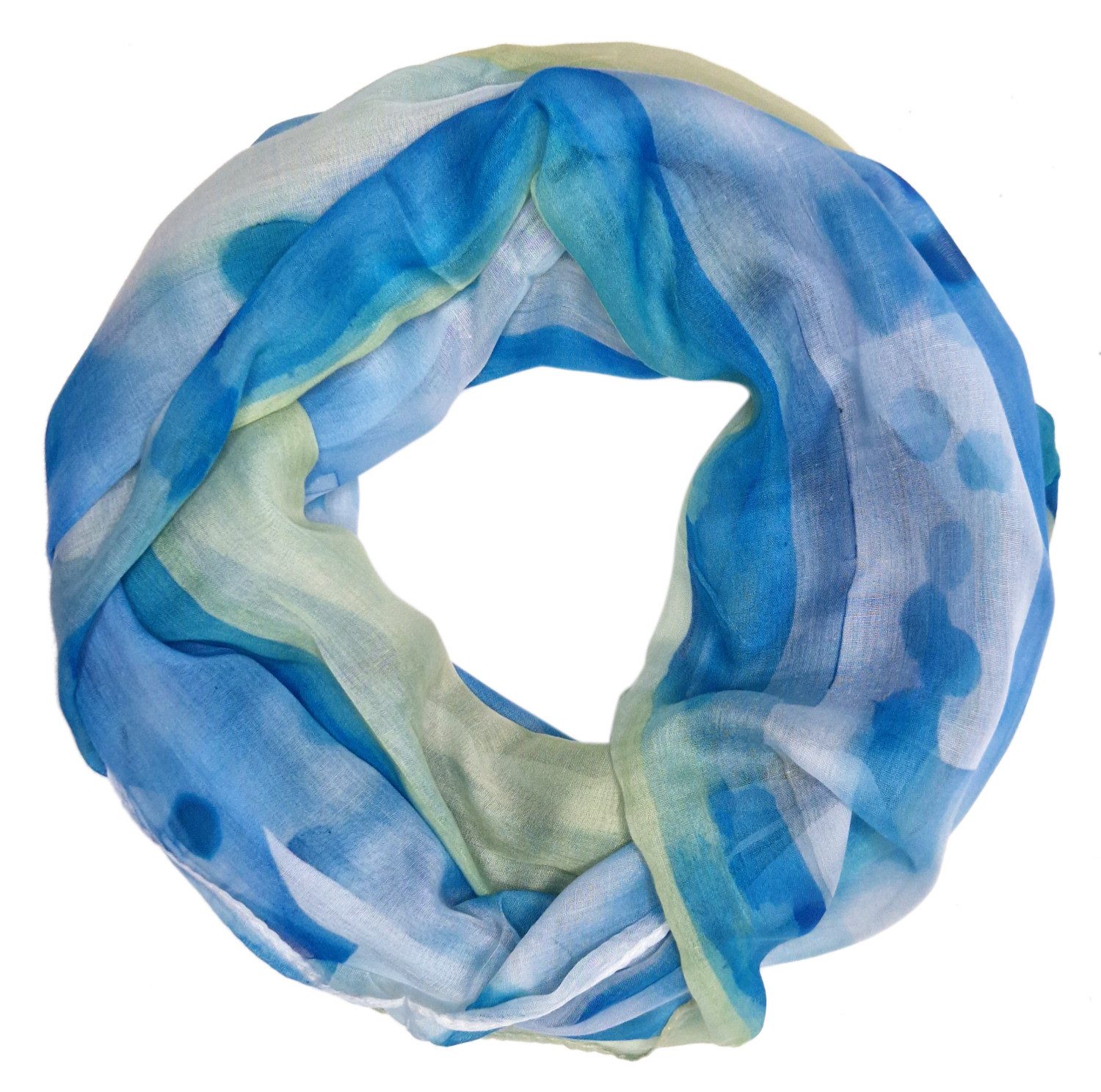 dy_mode Loop Damen Loopschal Aquarell-Optik Schlauchschal Sommer Schal, in Aquarell-Optik, dünner und weicher Stoff
