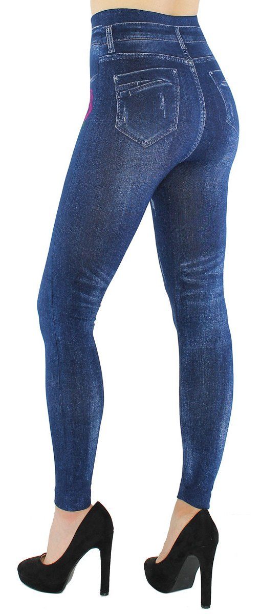 dy_mode Jeggings Damen Jeggings High Jeans mit Optik BequemJeansleggings Waist JL293-OhMyRose in Leggings elastischem Bund
