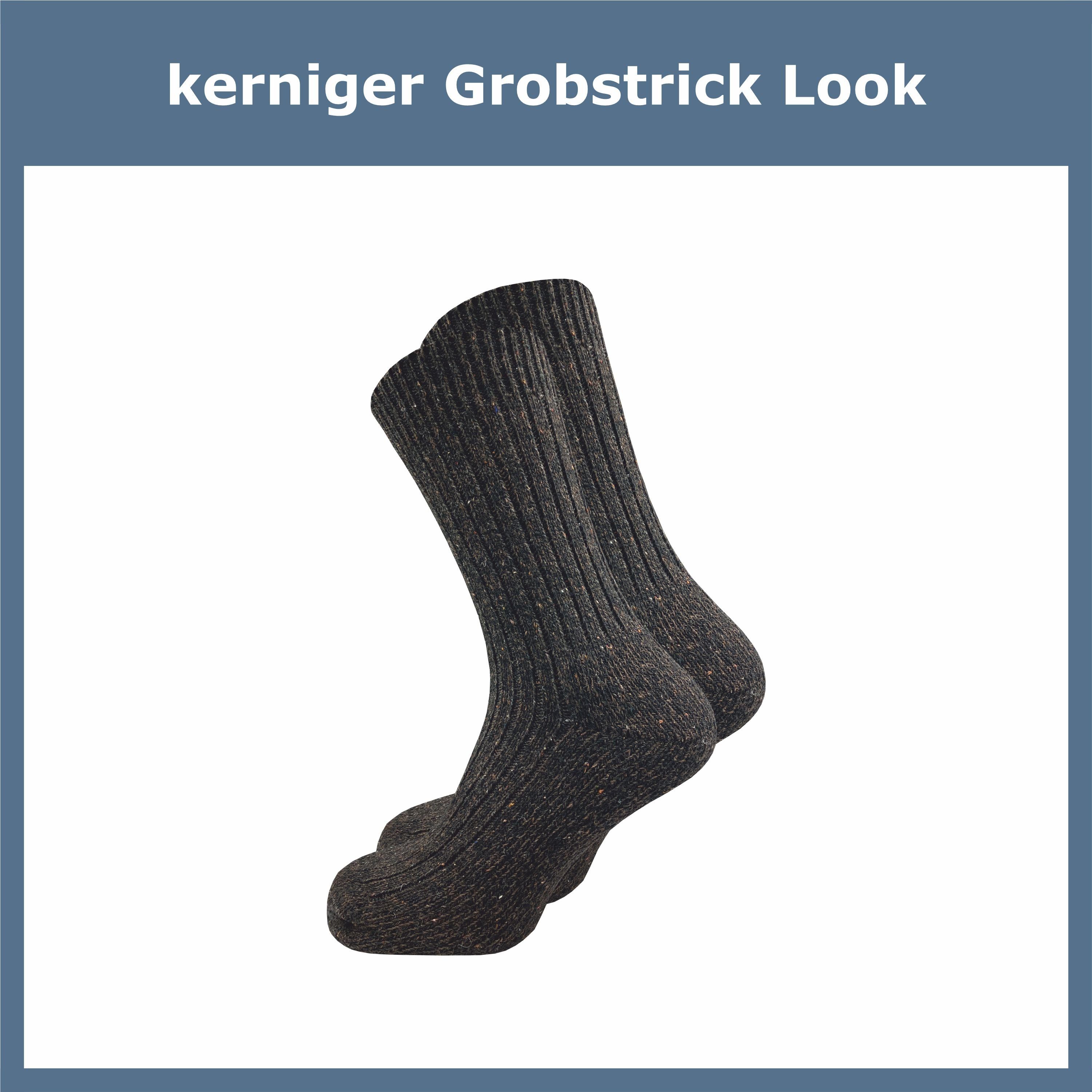 GAWILO Norwegersocken für warme Füße aus 70% Wolle - Thermosocke für Herren (10 Paar) Dickes Fersenpolster und Plüschsohle - Wintersocken gegen kalte Füße