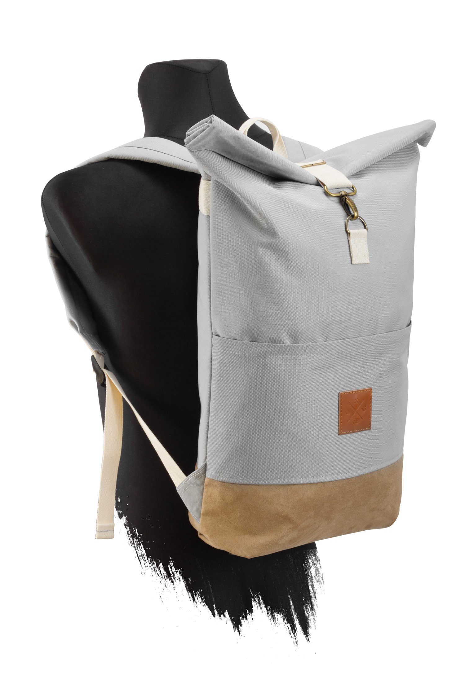 - Wood wasserdicht/wasserabweisend, Canvas Rucksack verstellbare Roll-Top Backpack Rollverschluss, Gurte Manufaktur13 mit Tagesrucksack II