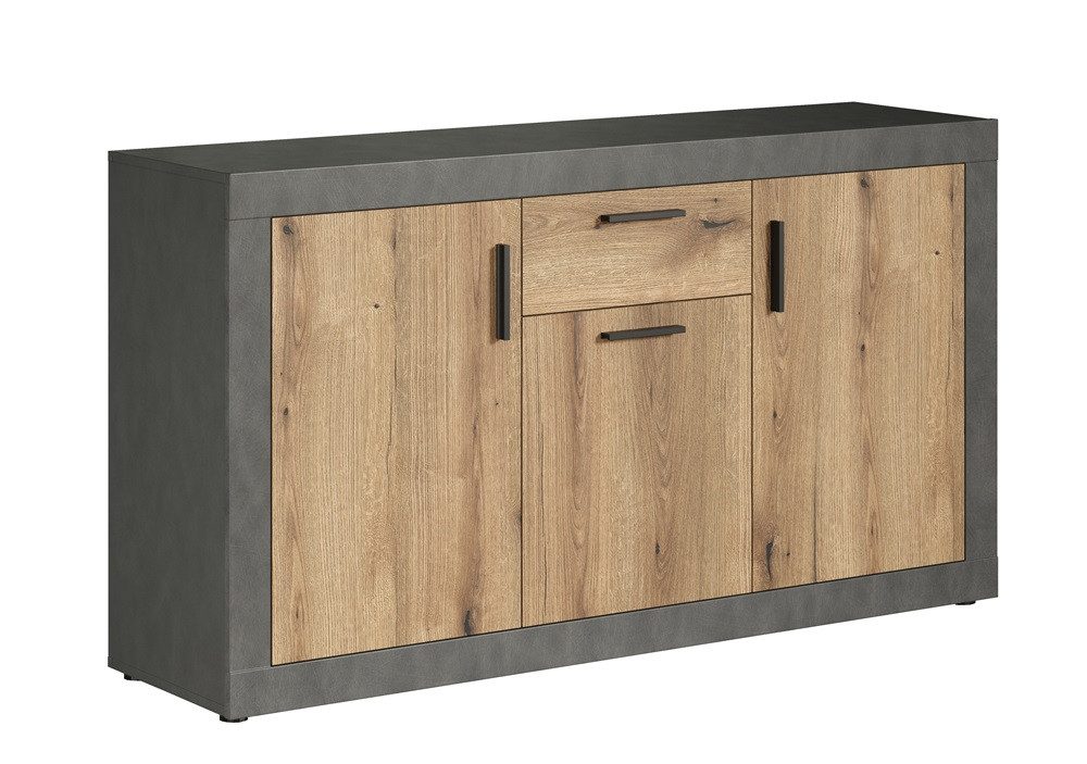 Sideboard Sideboard Salvada, Matera grau / Coast Evoke Eiche