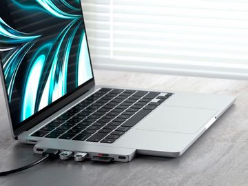 Satechi USB-C Pro Hub Slim Adapter Laptop-Adapter USB-C zu HDMI, MicroSD-Card, SD-Card, USB 4.0, USB Typ A, USB Typ C