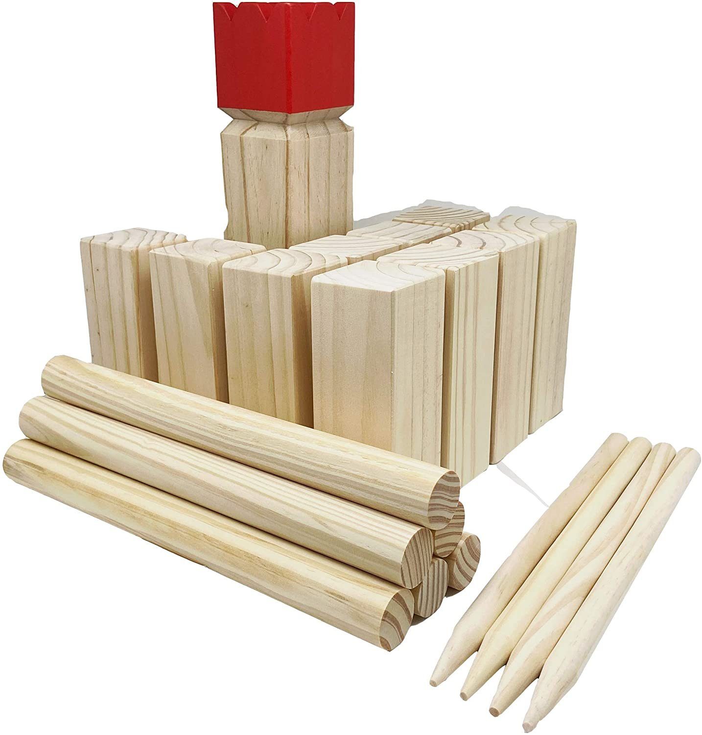 GICO Spielzeug-Gartenset GICO Wikingerspiel XXL - Kubb Spiel Set, König 30 günstig online kaufen