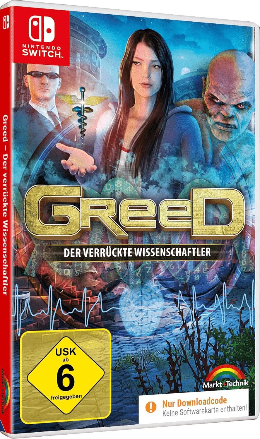 GREED - Der verrückte Wissenschaftler - Wimmelbild Spiel (Softwarekarte), Nintendo Switch