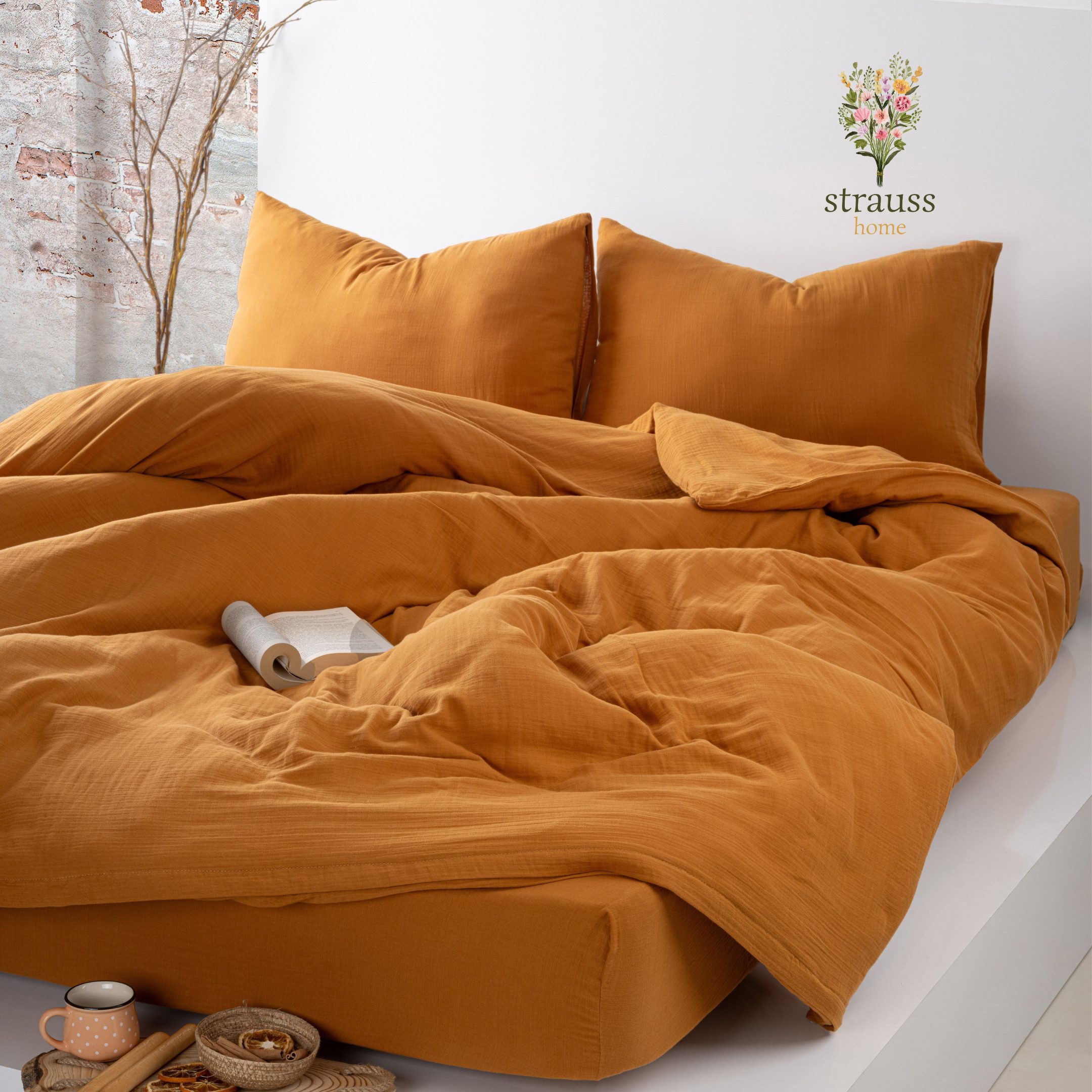 Strauss Home Bettwäsche Set Premium Musselin günstig online kaufen