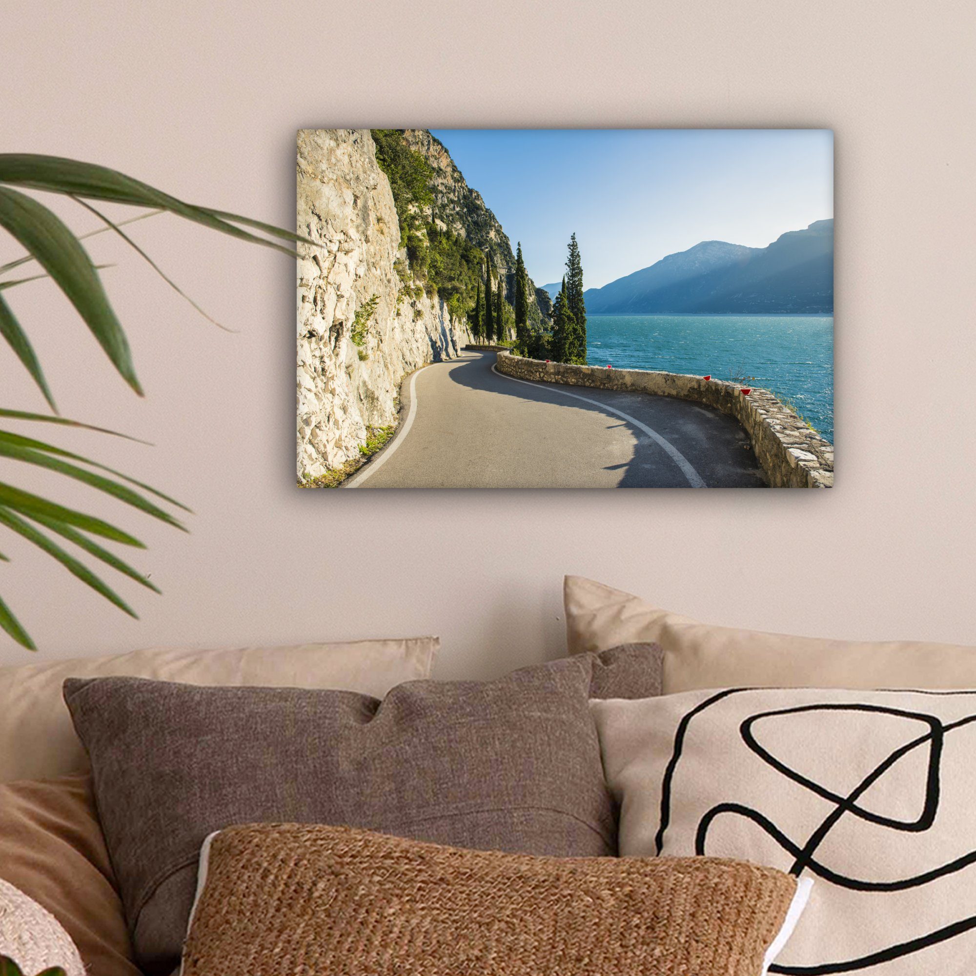 OneMillionCanvasses® Leinwandbild Gardasee - Weg - Berg, Fotodruck (1 St), günstig online kaufen