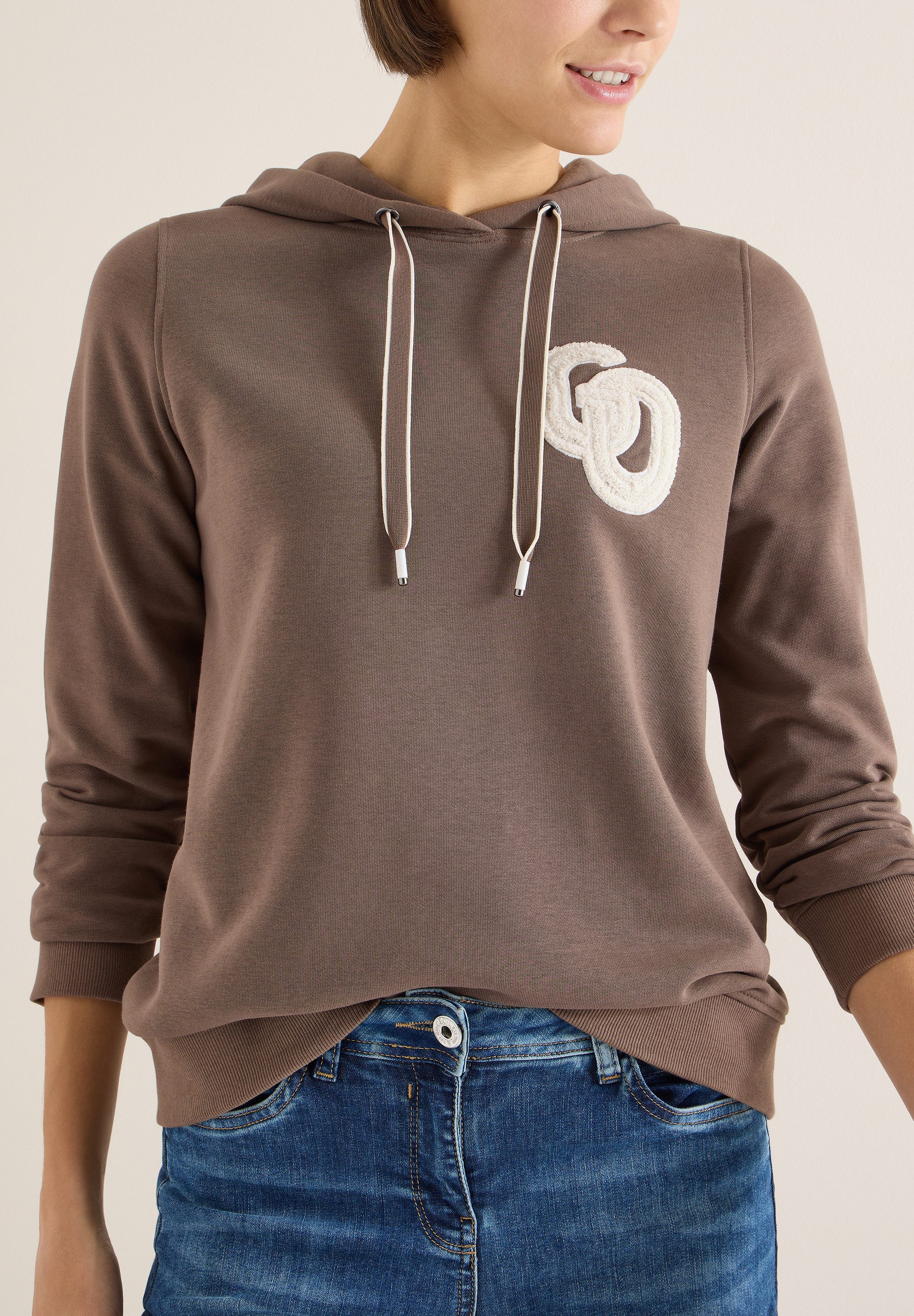 CECIL Hoodie mit Embroidery Detail und Kapuze