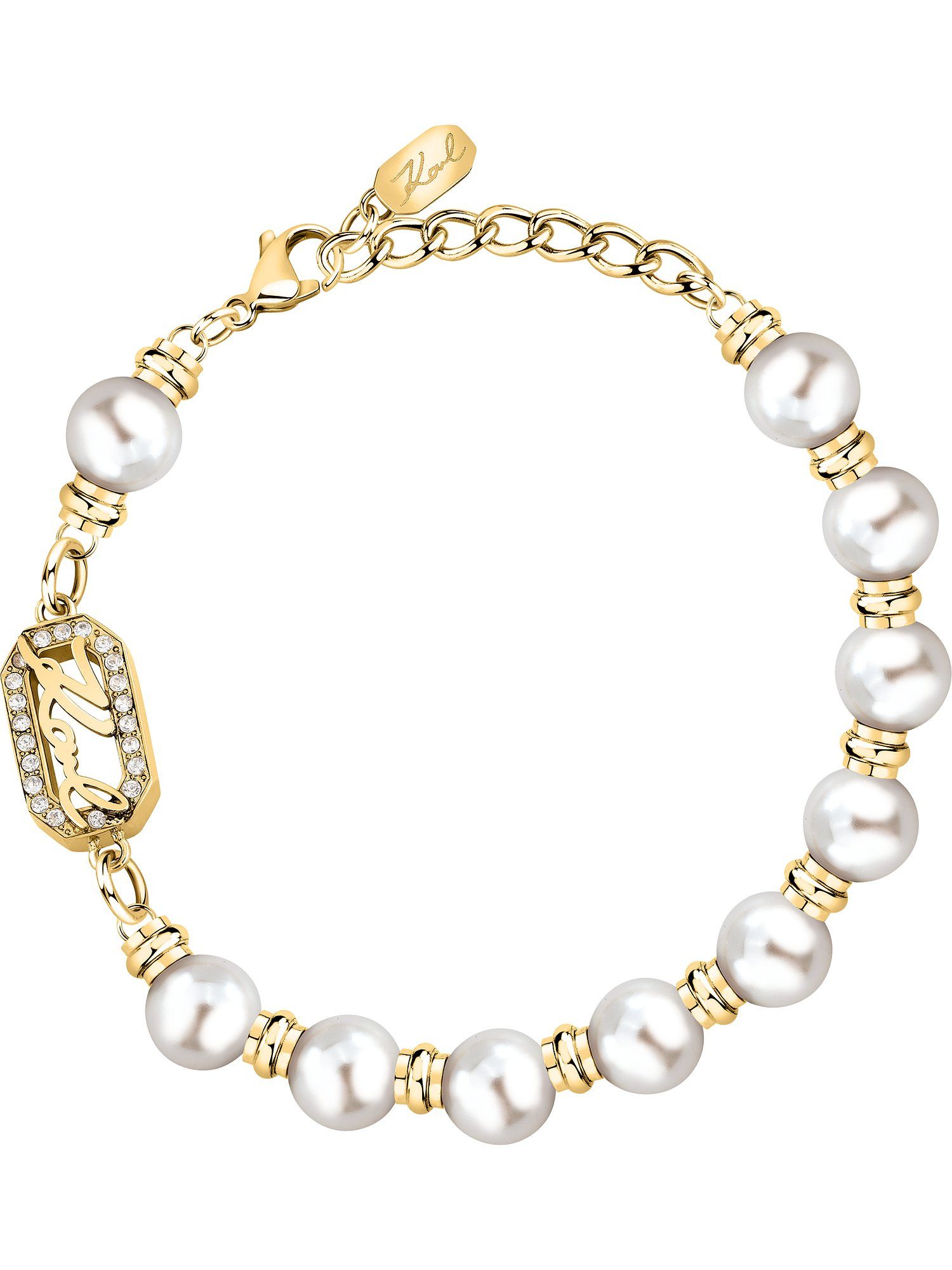 KARL LAGERFELD Armband Karl Lagerfeld Damen-Armband Edelstahl Kunstperle, P günstig online kaufen