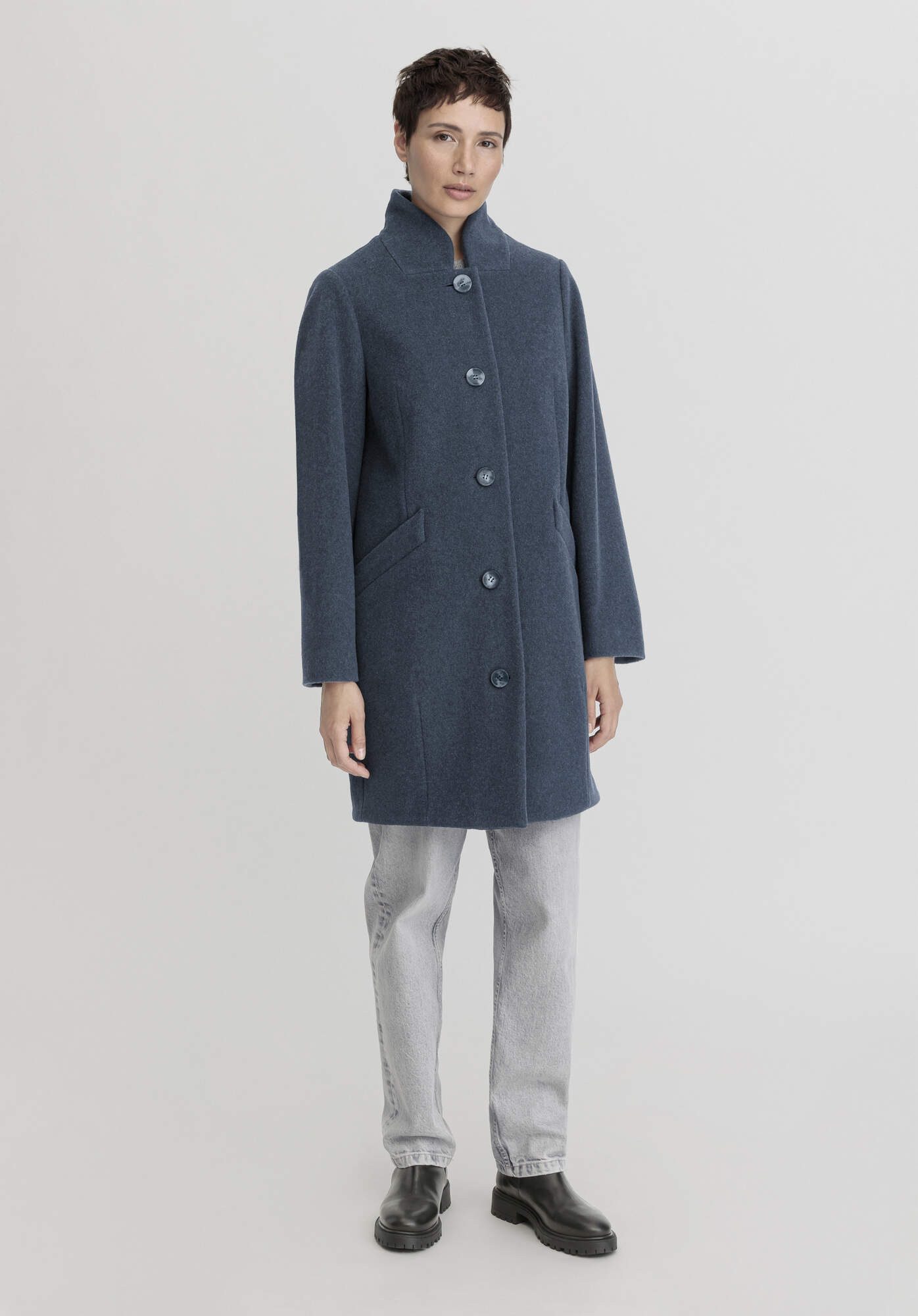 Hessnatur Wintermantel aus reiner Bio-Merinowolle (1-tlg) günstig online kaufen