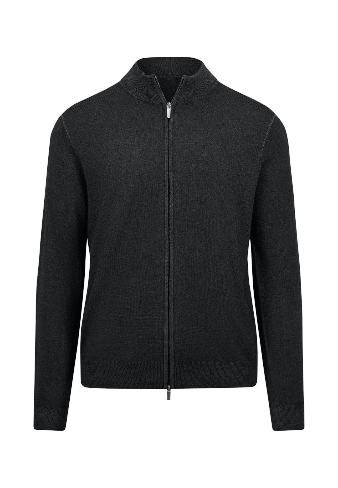FYNCH-HATTON Strickjacke Fynch-Hatton Strickjacke Wolle - schwarz (1-tlg)