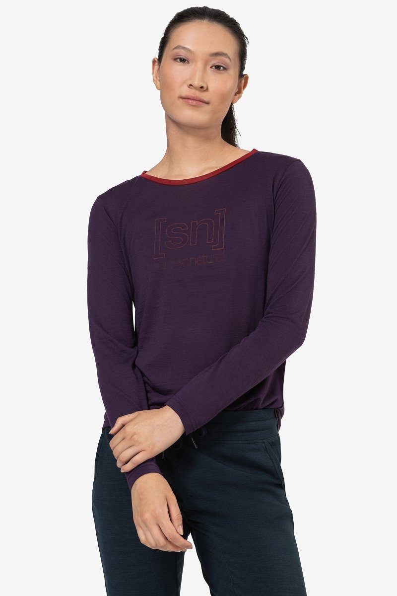 SUPER.NATURAL Langarmshirt Merino Longsleeve W THE günstig online kaufen