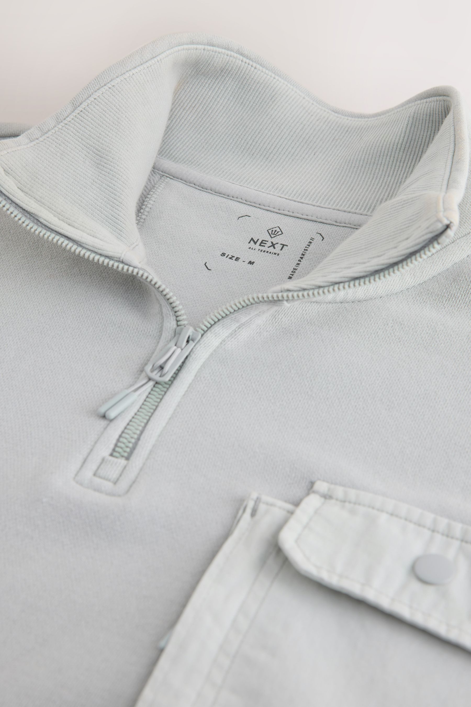 Next Sweater Fleece-Troyer mit Trichterkragen + Stückwaschung (1-tlg)