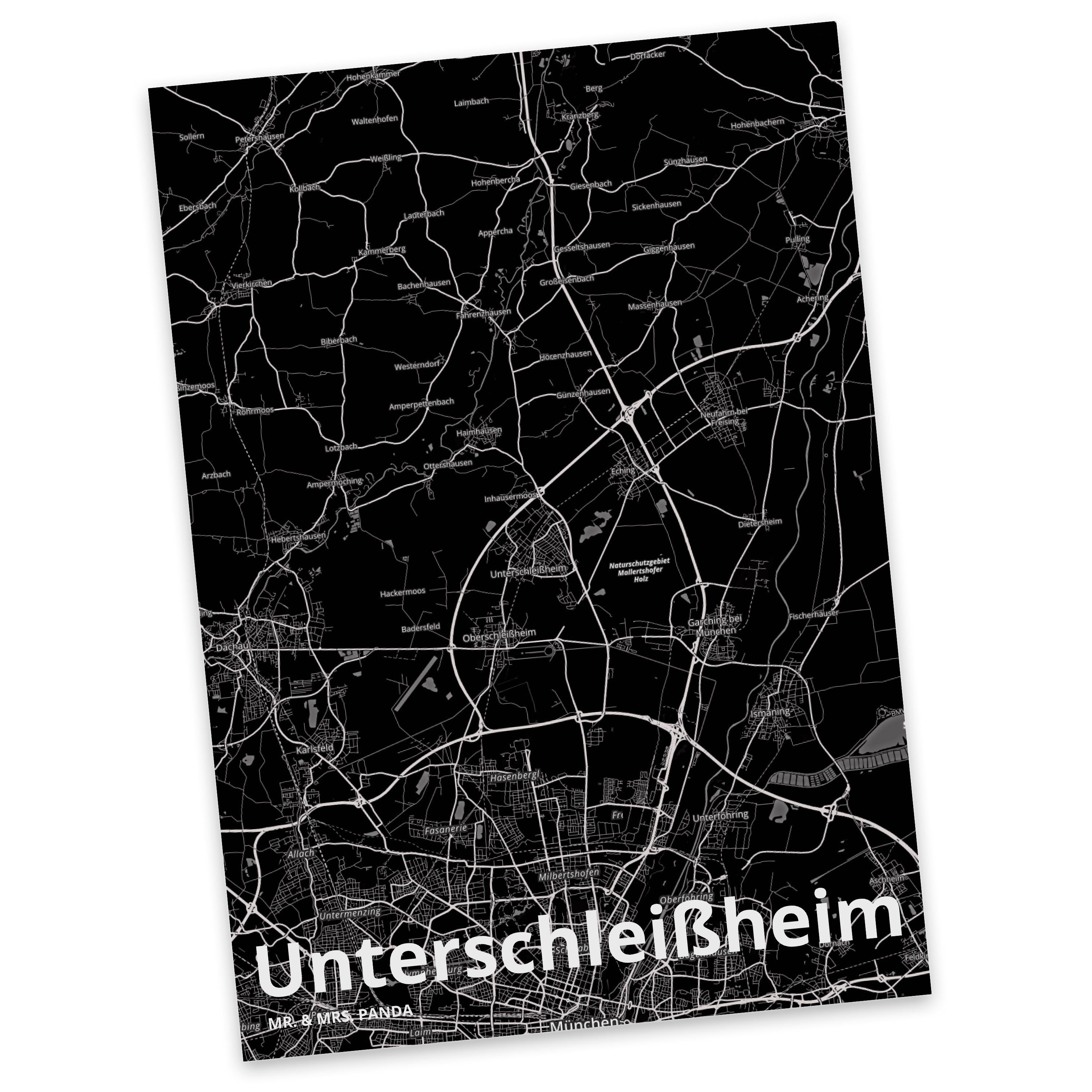 Mr. & Mrs. Panda Postkarte Unterschleißheim - Geschenk, Städte, Ort, Karte, Stadt, Grußkarte, Ge | Grußkarten