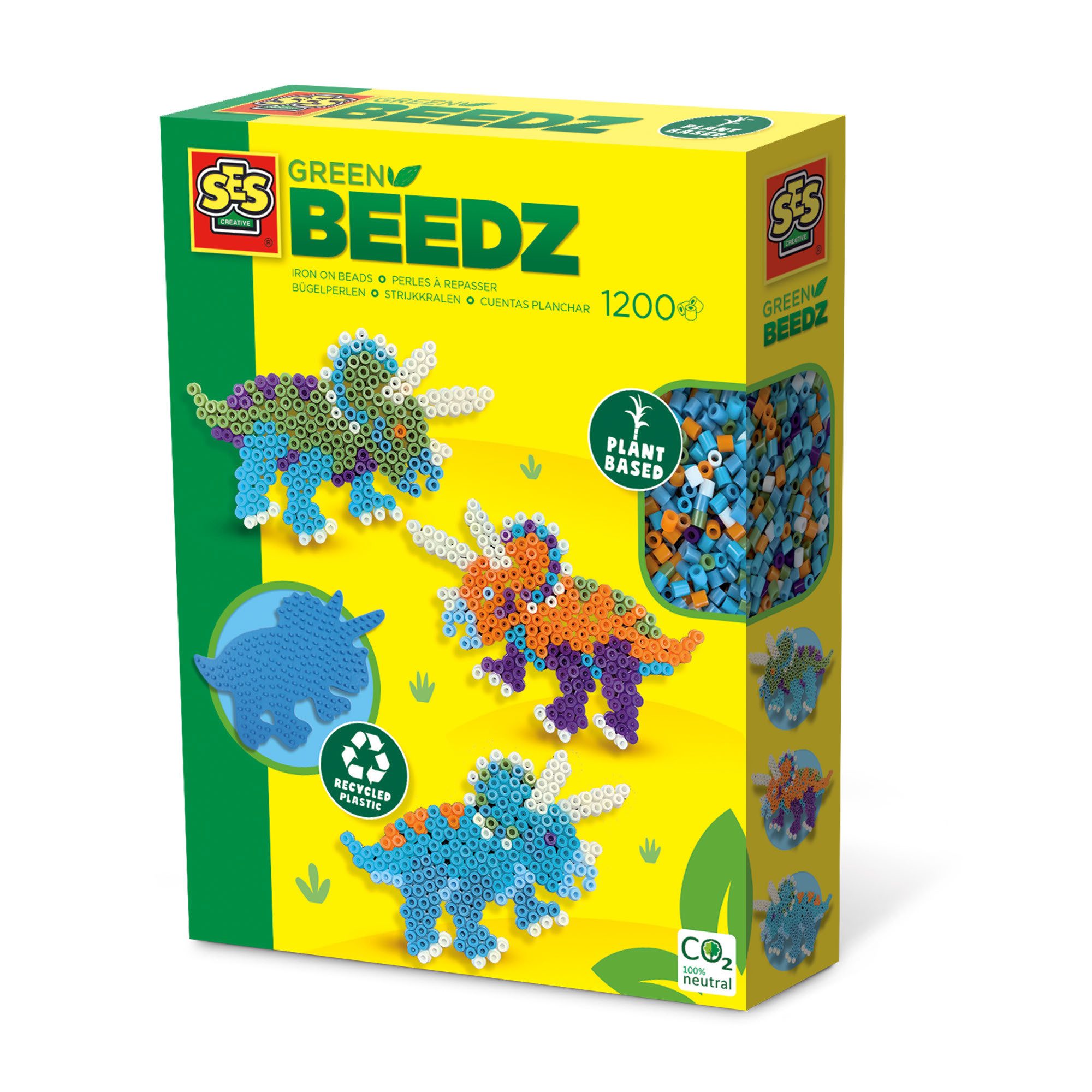 SES Creative Bügelperlen SES Creative Green Beedz - Bügelperlenset Triceratops-Dino