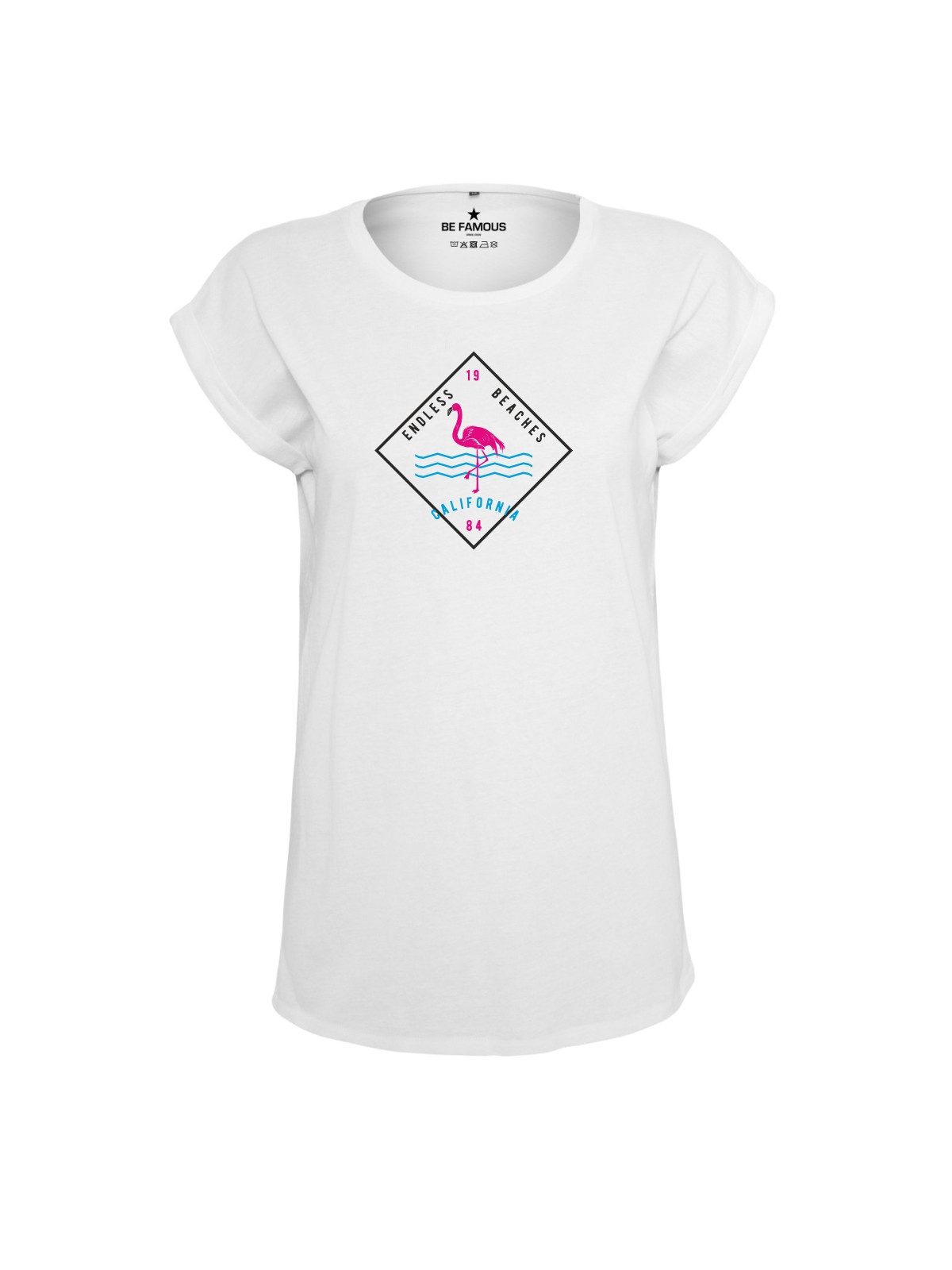 Be Famous Print-Shirt Classic Roll Up D-ENBE (1-tlg., keine)