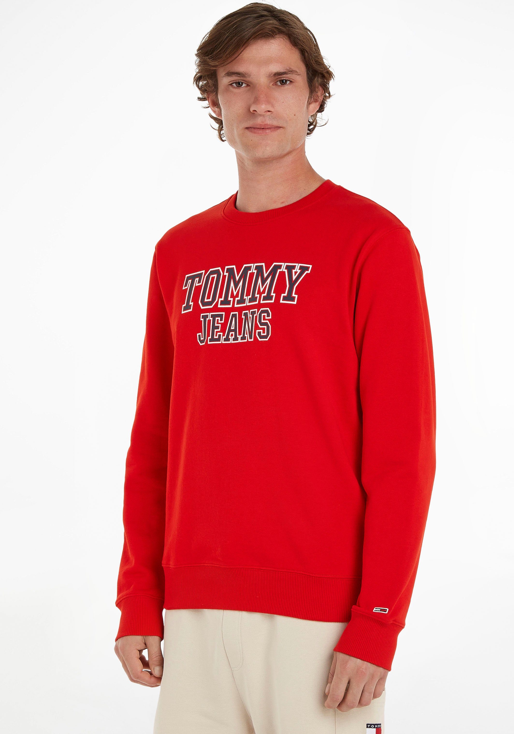 Tommy Jeans Sweatshirt TJM REG ENTRY GRAPHIC CREW mit Logodruck DeepCrimson