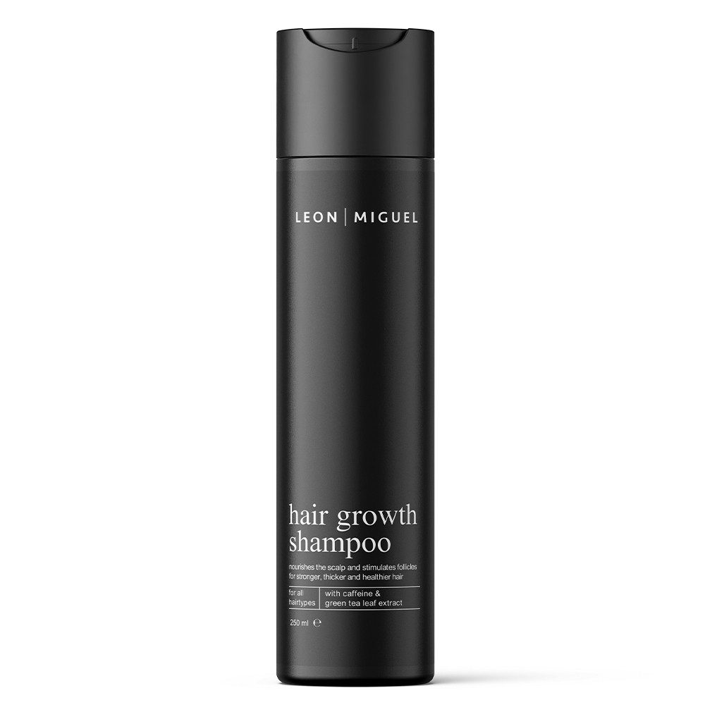 Leon Miguel Haarshampoo Hair Growth Shampoo mit stimulierendem Koffein & Grüntee-Extrakt, Anti-Haarausfall, Paraben & Silikonfrei, Made in Germany