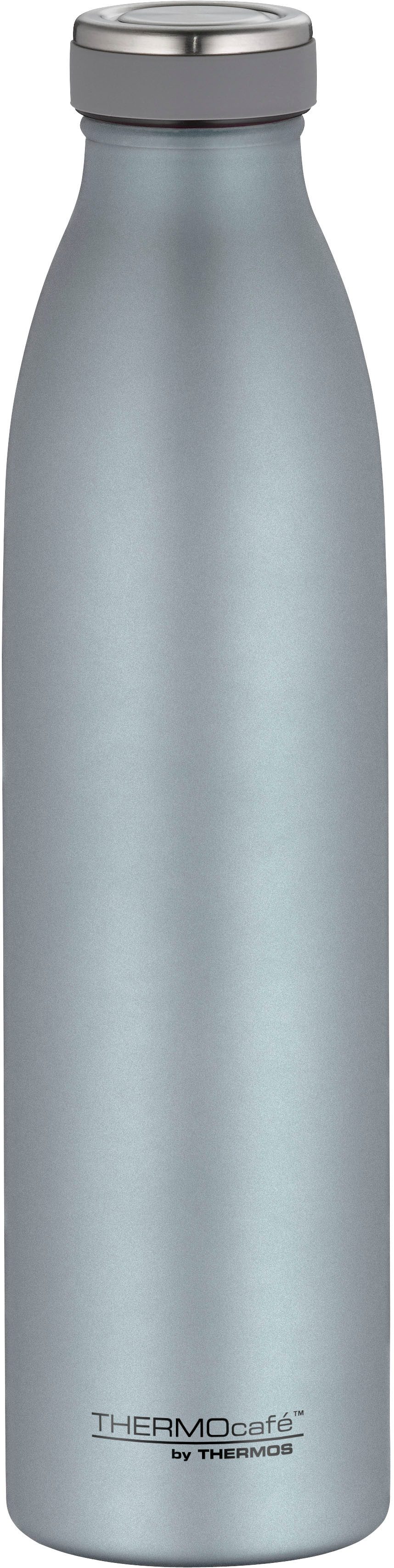 THERMOcafé Isolierflasche TC BOTTLE, aus doppelwandigem Edelstahl, spülmaschinenfest, gummierter Drehverschluss, absolut dicht bei Kohlensäure