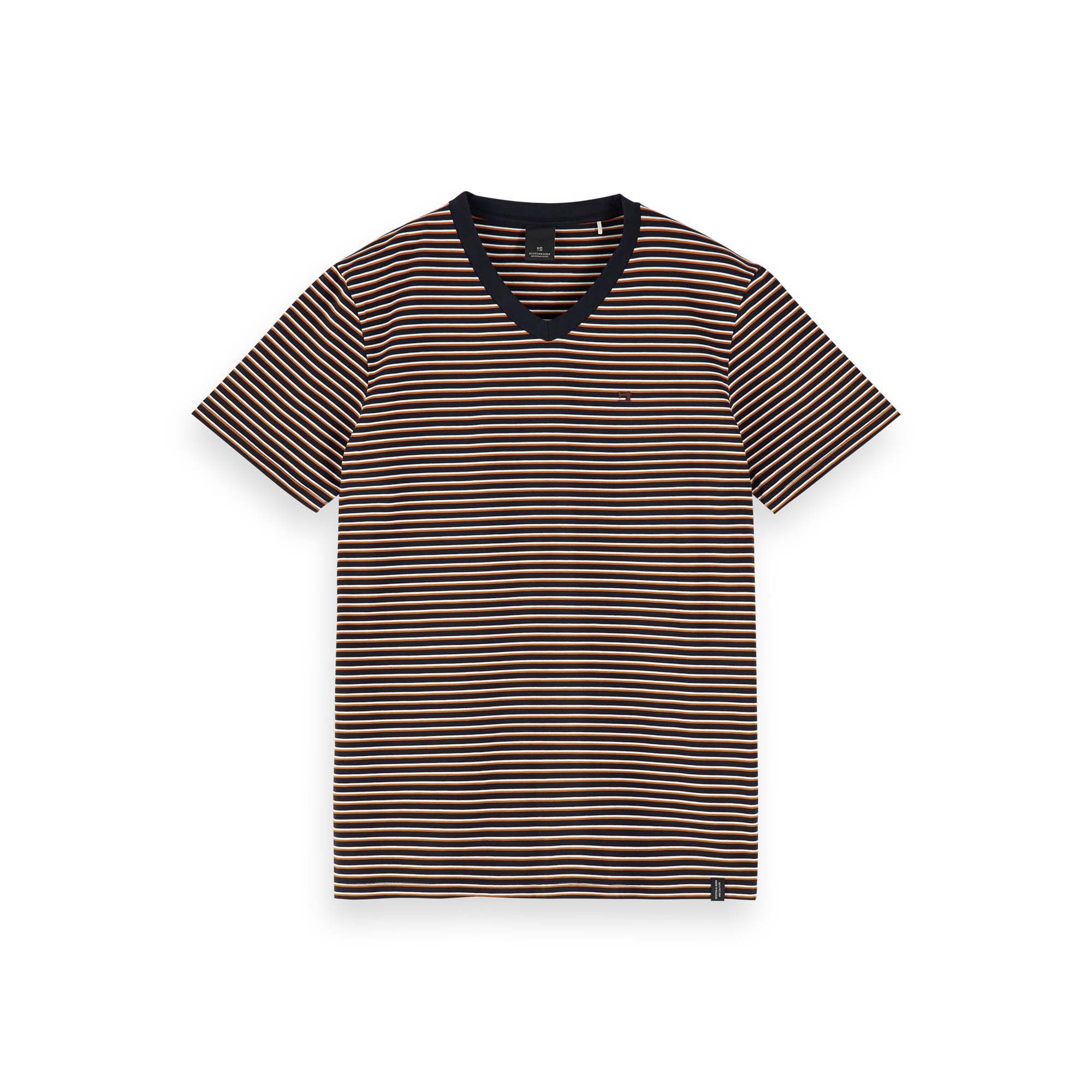 T-Shirt Scotch & Soda Herren T-Shirt Classic V-Neck Tee 155404