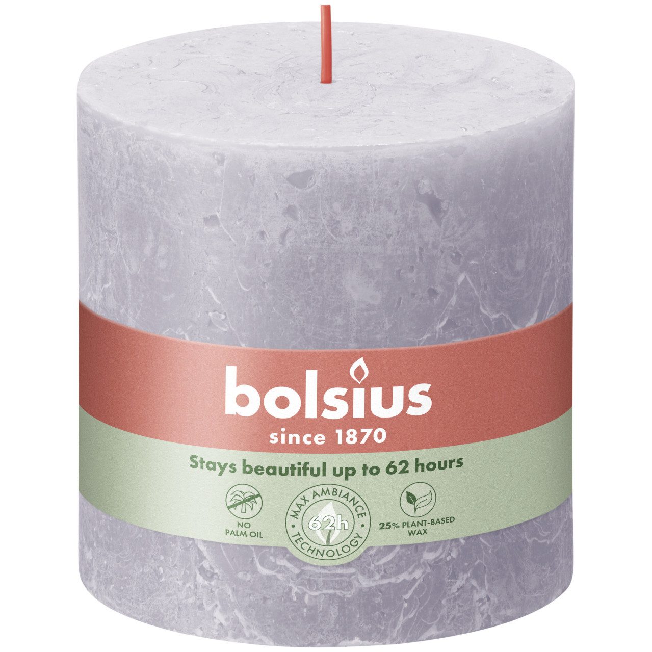 Bolsius Stumpenkerze Bolsius Rustik Stumpenkerzen gefrorenes Lavendel