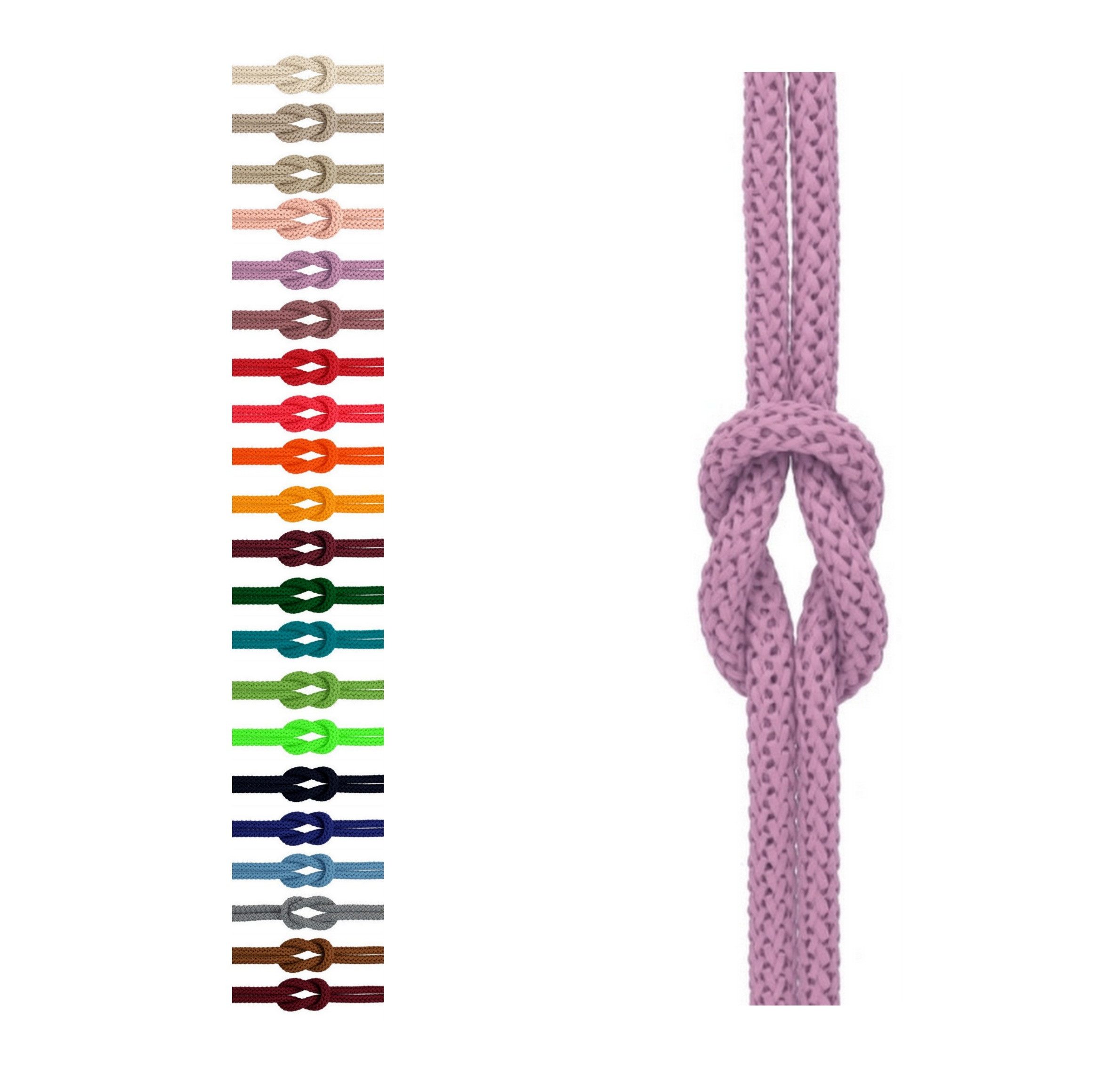 PaulZdrada Kordel 5 m Kordelschnur Geflochten Polyester dehnbar Rund Ø 6 mm Deko Seil