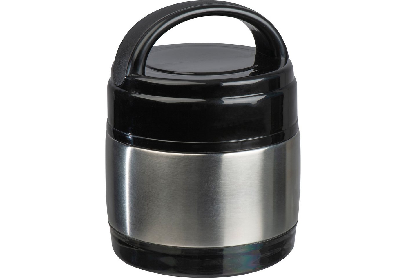 Thumbnail - Easy Gifts Aufbewahrungsdose Henkelmann / Brotdose / Lunchbox / Farbe: silber-schwarz