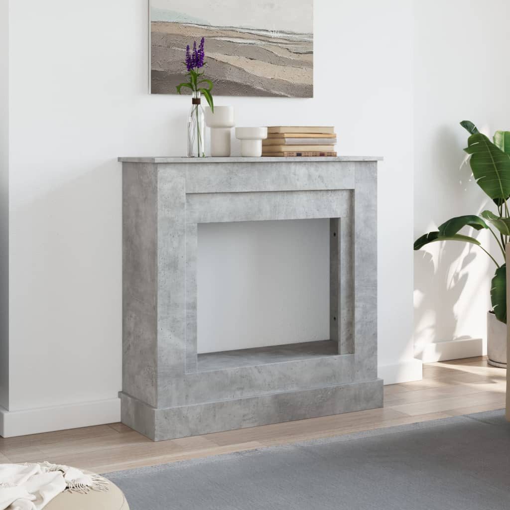 vidaXL Kaminumbauschrank Kaminumrandung Betongrau 90x30x90 cm Holzwerkstoff