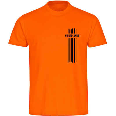 multifanshop T-Shirt Herren Niederlande - Streifen - Männer