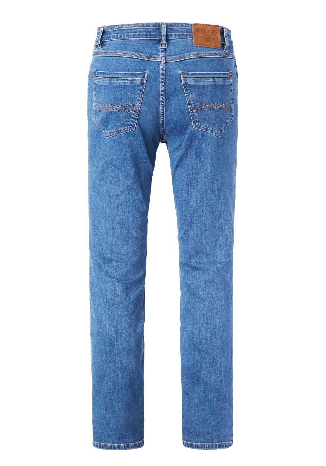 Paddock's Slim-fit-Jeans RANGER PIPE blue medium mit Stretch stone