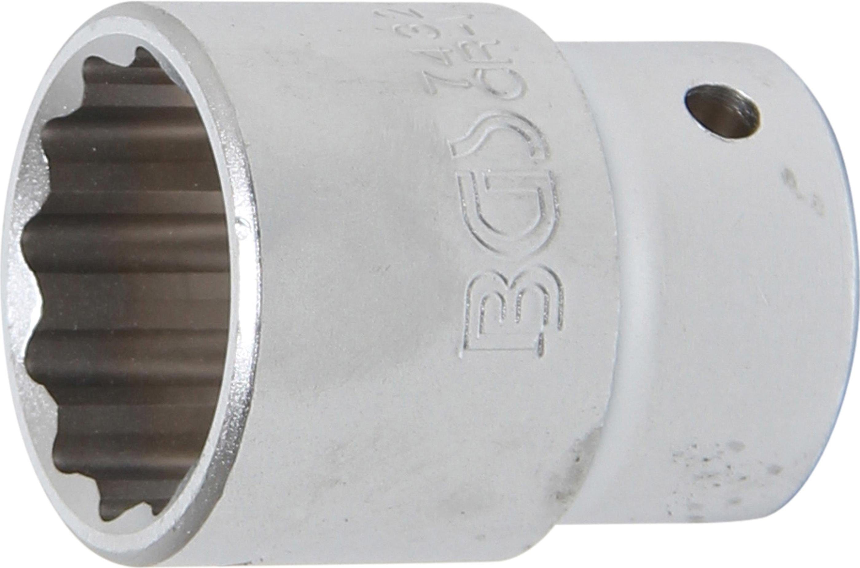 BGS technic Stecknuss Steckschlüssel-Einsatz Zwölfkant, Antrieb Innenvierkant 20 mm (3/4), SW 32 mm | Steckschlüssel