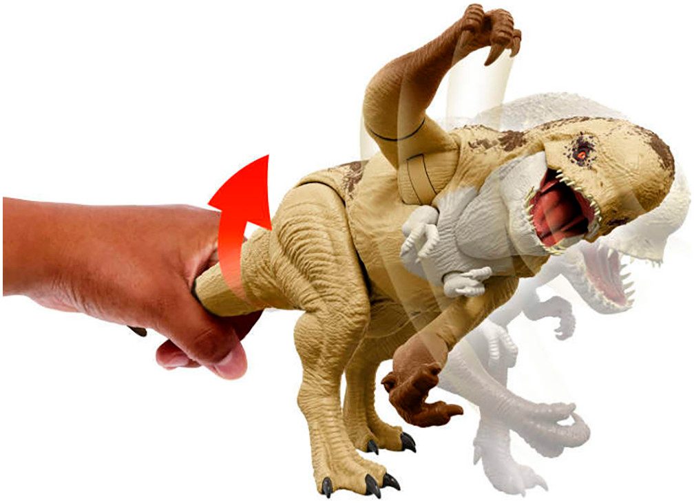 Mattel® Actionfigur Jurassic World - Feature D-Rex, mit Beiß-Angriff und Brüllgeräusch