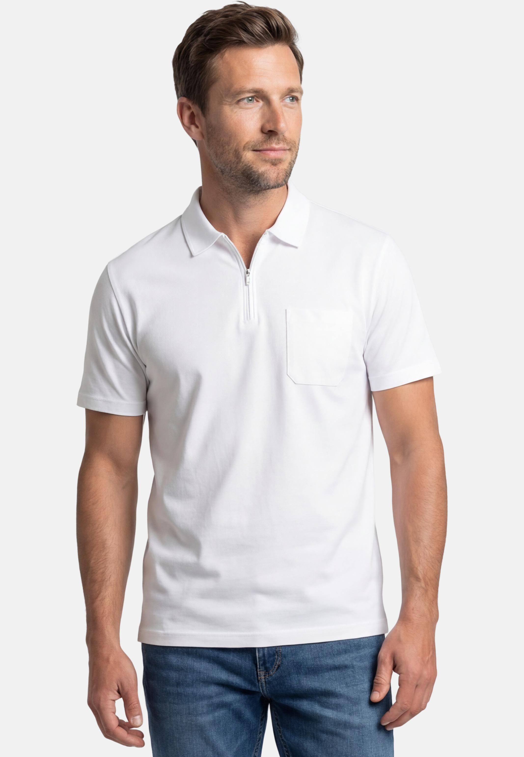 RAGMAN Poloshirt Basic (1-tlg) Poloshirt - Baumwolle - Atmungsaktiv