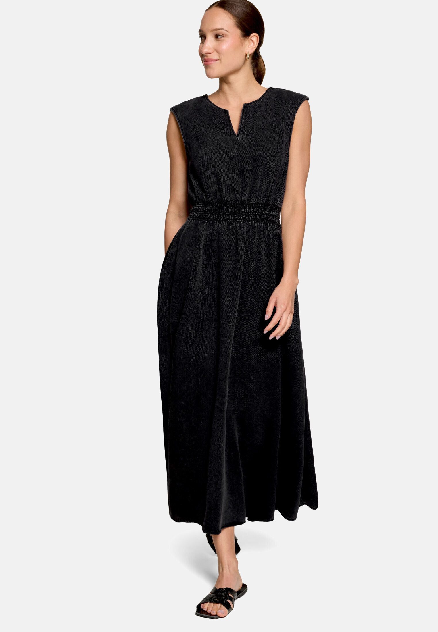 Zero Midikleid Damen mit elastischem Bund Material