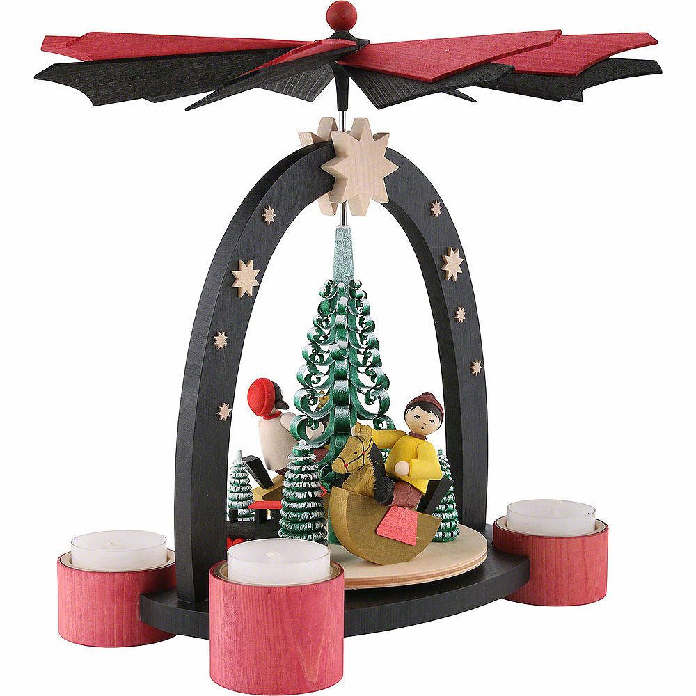 ULMIK Weihnachtspyramide 1-stöckige Bogenpyramide Reiterlein (26cm) von ULMIK