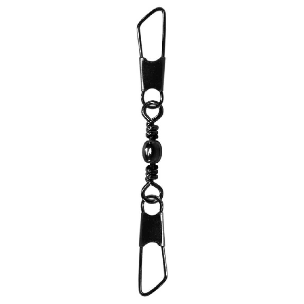 Vorfachschnur Jenzi Doppelkarabiner mit Wirbel 10Stk.