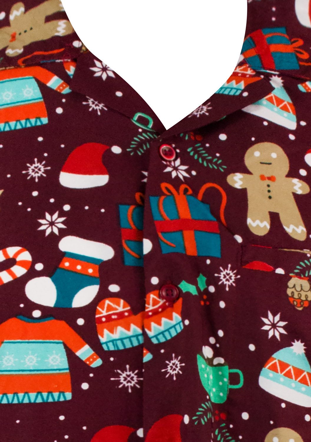 King Kameha Hawaiihemd Christmas Gingerbread Kurzarm günstig online kaufen