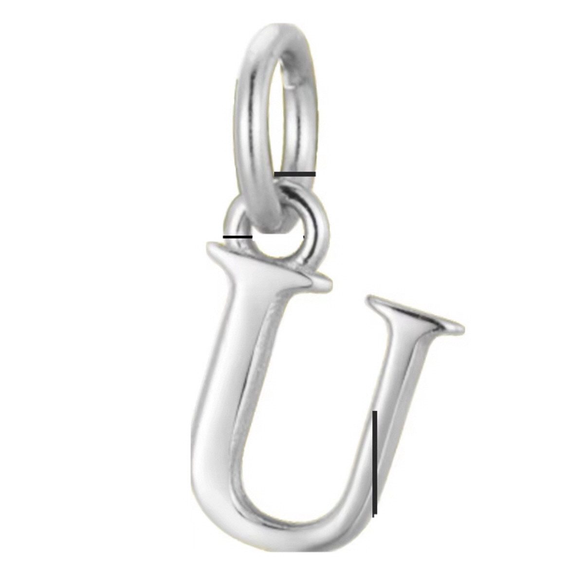 Silberkette Buchstabenanhänger " U " Kette mit Buchstaben Anhänger U Namenskette