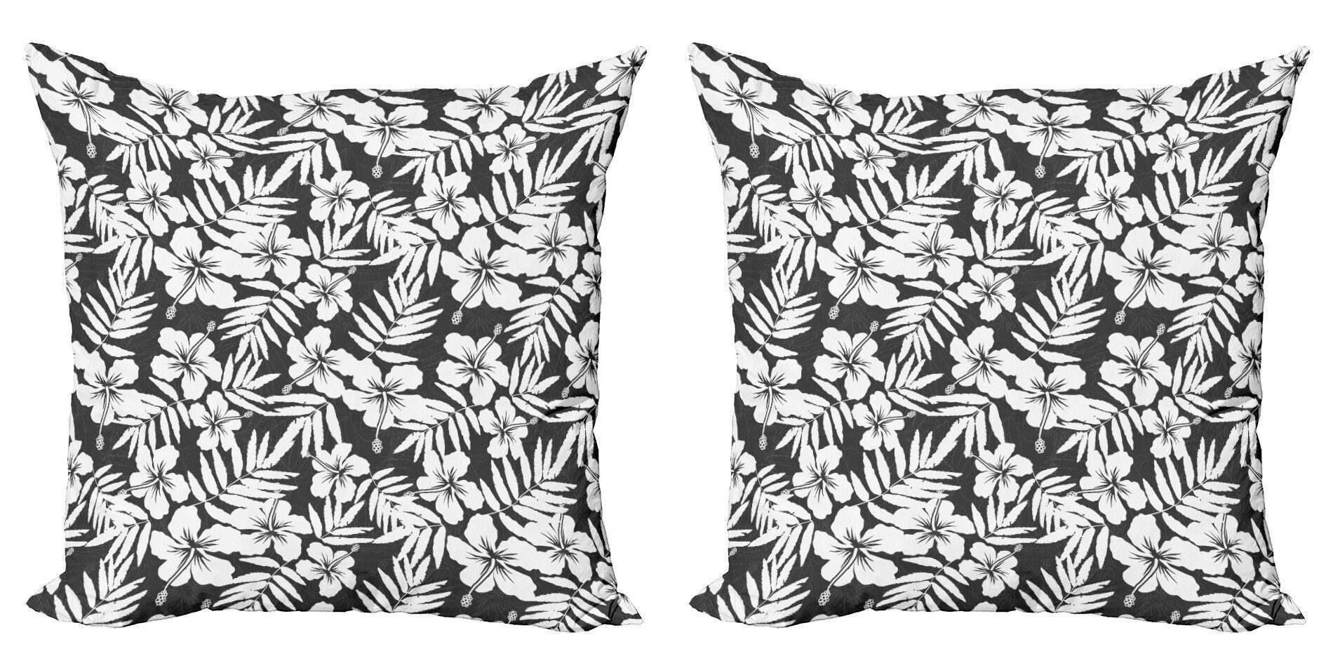 Kissenbezüge Modern Accent Doppelseitiger Digitaldruck, Stück), Tropisch (2 Exotische Hibiskus-Blume Abakuhaus