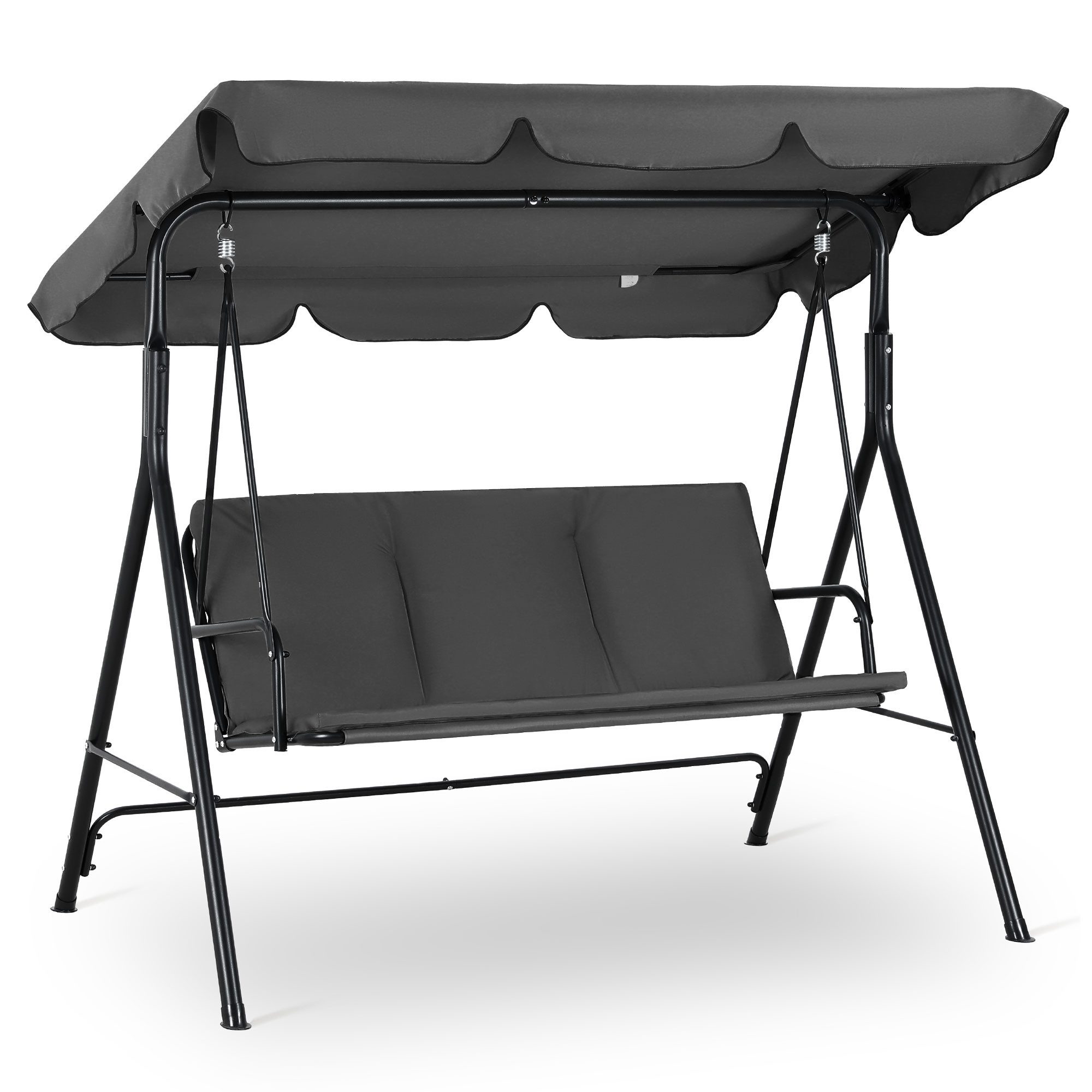 Hollywoodschaukel Gartenschaukel Gartenliege 175x110x153cm - Anthrazit